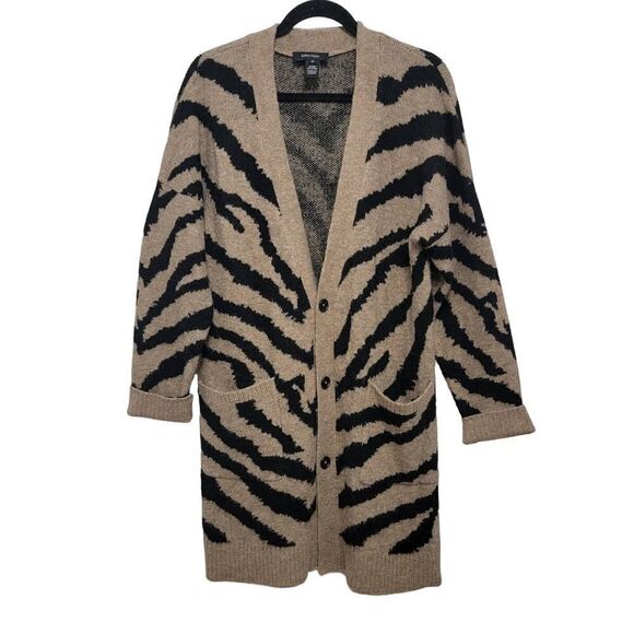 Karen Kane Jackets & Blazers - Karen Kane Leopard Print Oversize Long Cardigan Knit Jacket XS
